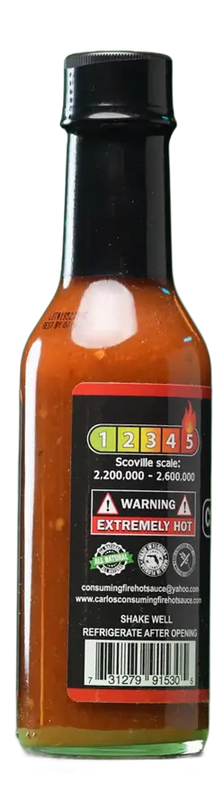 Carolina Reaper Hot Sauce bottle