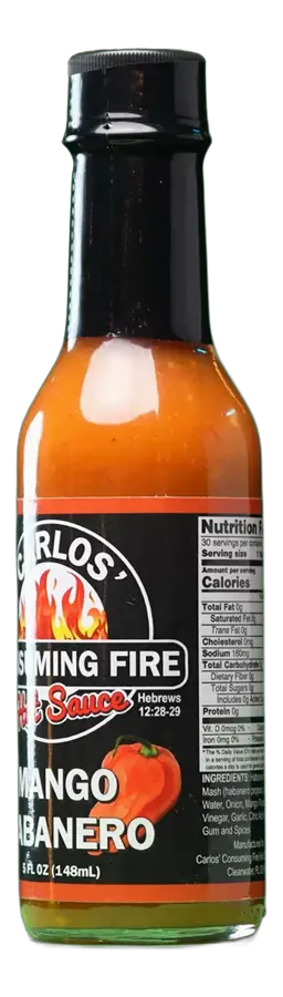 Mango Habanero Hot Sauce bottle